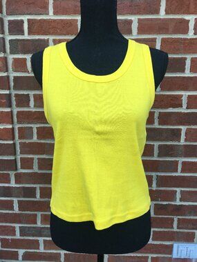 Vintage 90s Energie Tank Top Juniors Large Yellow Baby Fit